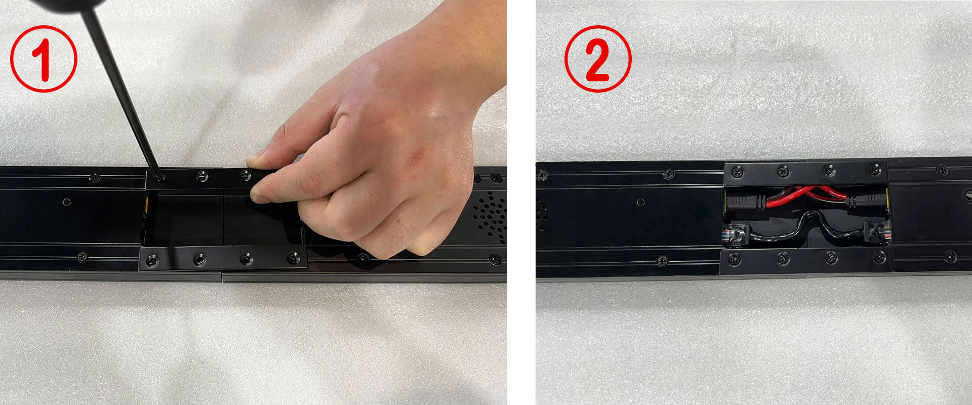 Left and right seamless splicing