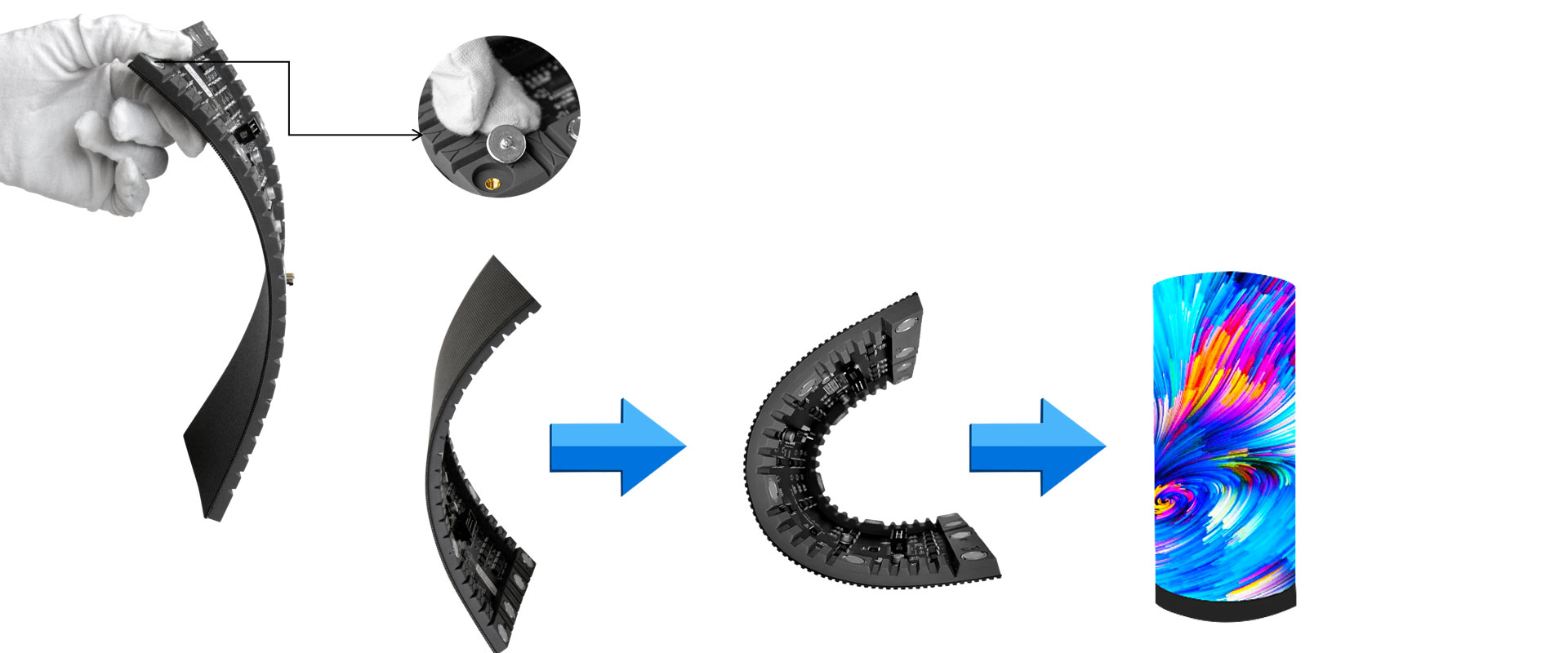 flexible led display module features